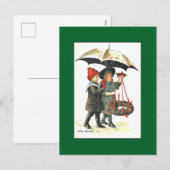 Weihnachts-Postkarte von Jenny Nystrom Feiertagspostkarte (Vorne/Hinten)