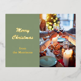 Weihnachts-Postkarte, Weihnachtsfoto-Karte Folien Feiertagspostkarte