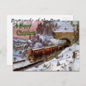 Weihnachts-Postkarte - Zug Postkarte (Vorne/Hinten)