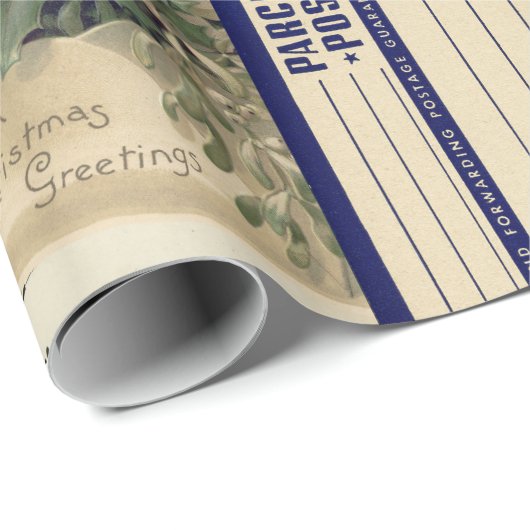 Weihnachts-Postkartenverpackungspapier Geschenkpapier (Rolleneckpunkt)