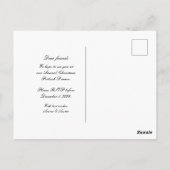 Weihnachts-Potluck-Abendessen Old World Scroll Ein Postkarte (Rückseite)
