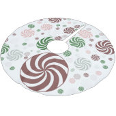 Weihnachts-Pretzel-Muster-Baumrock - gebürstet Polyester Weihnachtsbaumdecke (Schrägansicht)