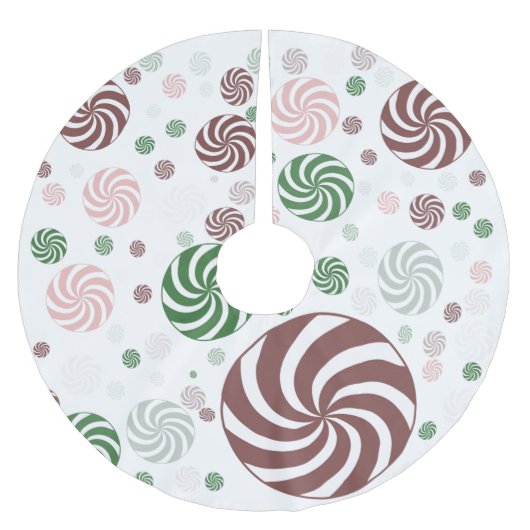 Weihnachts-Pretzel-Muster-Baumrock - gebürstet Polyester Weihnachtsbaumdecke (Vorderseite)
