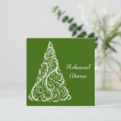 Weihnachts-Probe-Abendessen Einladung (Stehend Vorderseite)