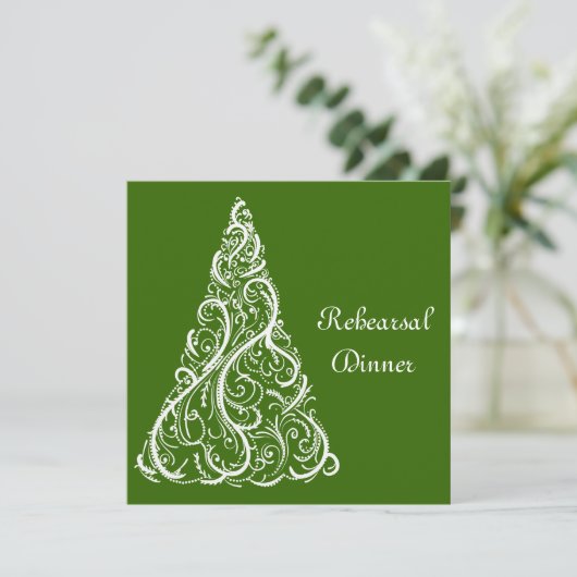 Weihnachts-Probe-Abendessen Einladung (Stehend Vorderseite)