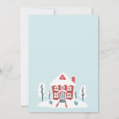 Weihnachts Progressive Abendessen Party Snowy Vill Einladung (Rückseite)