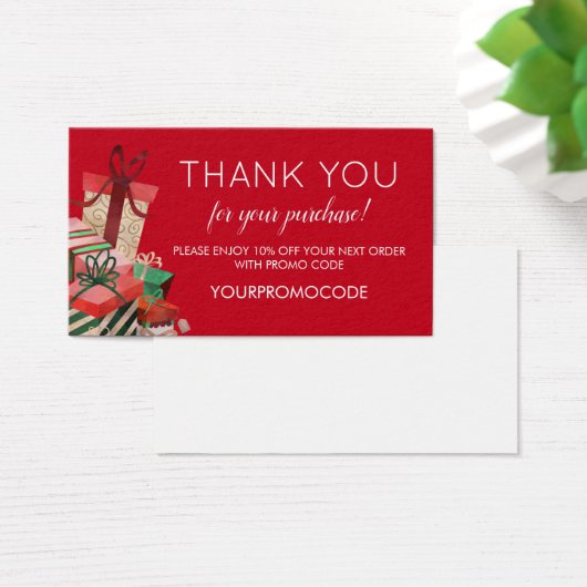 Weihnachts-Promo-Code-Rabattkarte (Schreibtisch)