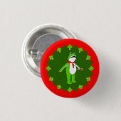Weihnachts-Protest-Frosch Button (Vorne & Hinten)