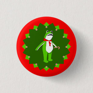 Weihnachts-Protest-Frosch Button
