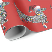 Weihnachts Psychedelische Dackel Santa Geschenkpapier (Rolleneckpunkt)