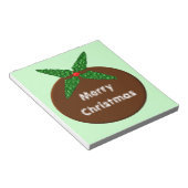 Weihnachts-Pudding Anpassbare Notepad Notizblock (angewinkelt)