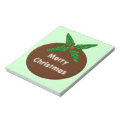 Weihnachts-Pudding Anpassbare Notepad Notizblock (Rotiert)