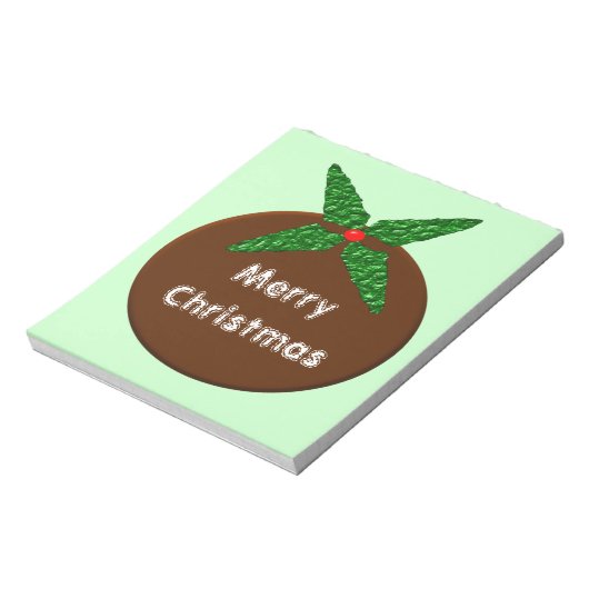 Weihnachts-Pudding Anpassbare Notepad Notizblock (Rotiert)