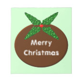 Weihnachts-Pudding Anpassbare Notepad Notizblock (Vorderseite)