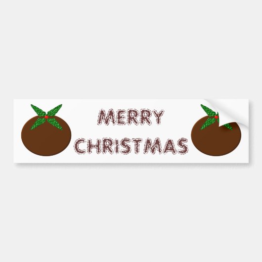 Weihnachts-Pudding-Autoaufkleber Autoaufkleber (Vorne)