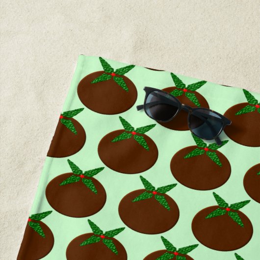 Weihnachts Pudding Beach Handtuch (Beispiel)