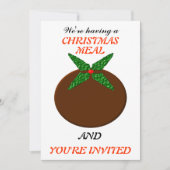 Weihnachts-Pudding Custom Dinner lädt ein Einladung (Vorderseite)
