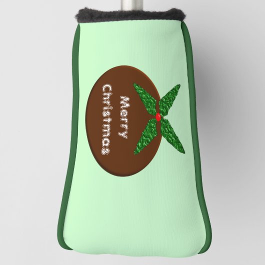 Weihnachts Pudding Custom Golf Putter Cover Headcover (Rotieren 90)