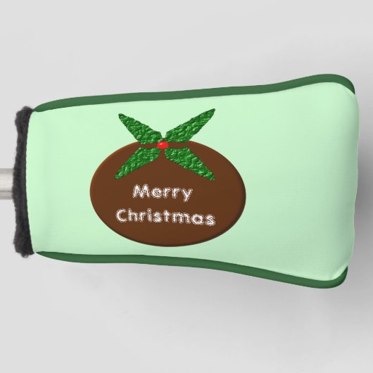 Weihnachts Pudding Custom Golf Putter Cover Headcover (Vorderseite)