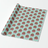 Weihnachts-Pudding-Illustration Geschenkpapier (Ungerollt)