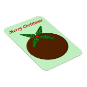 Weihnachts-Pudding individualisierbares Premium Ma Magnet (Rechte Seite)