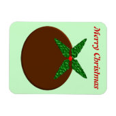 Weihnachts-Pudding individualisierbares Premium Ma Magnet (Horizontal)
