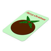 Weihnachts-Pudding individualisierbares Premium Ma Magnet (Linke Seite)