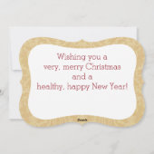 Weihnachts-Pudding Kochgeschenk Backkochen Feiertagskarte (Rückseite)