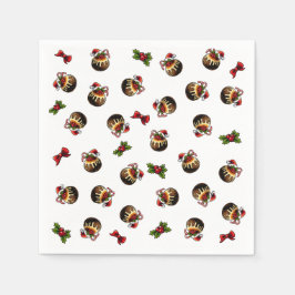 Weihnachts-Pudding Paper Napkin Serviette