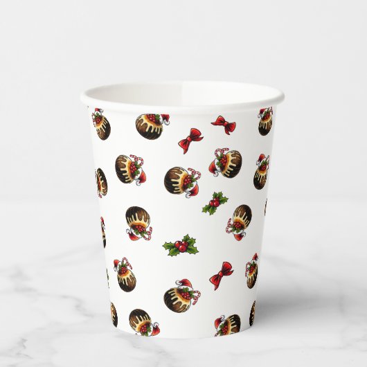 Weihnachts-Pudding-Papier-Cup Pappbecher (Links)