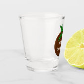 Weihnachts-Pudding Personalisiert Schnapsglas (Links)