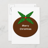 Weihnachts-Pudding-Postkarte Feiertagspostkarte (Vorne/Hinten)