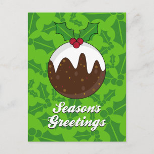 Weihnachts-Pudding-Postkarte Feiertagspostkarte