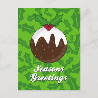 Weihnachts-Pudding-Postkarte Feiertagspostkarte