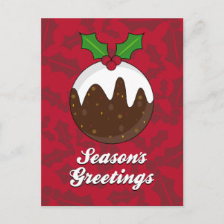 Weihnachts-Pudding-Postkarte Feiertagspostkarte