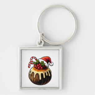 Weihnachts-Pudding-Schlüsselanhänger Schlüsselanhänger