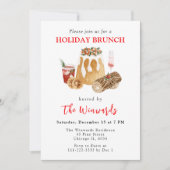 Weihnachts-Pudding und Weihnachten-Rundgang Feiert Einladung (Vorderseite)