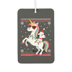 Weihnachts-Pudel-Einhorn-Sonnenbrille-Poodles-T-Sh Autolufterfrischer