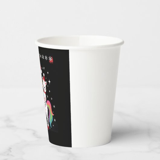 Weihnachts-Pudel-Einhorn-Sonnenbrille Poodles T-Sh Pappbecher (Links)