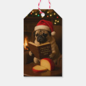 Weihnachts-Pug-Geschenktasche Geschenkanhänger (Rückseite)
