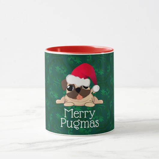 Weihnachts-Pug-Kombitasse Tasse (Zentrum)