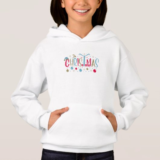 Weihnachts-Pullover-Hoodie für Kinder Hoodie (Vorderseite)
