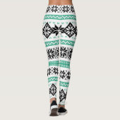 Weihnachts-Pullover-Muster Leggings (Rückseite)