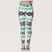 Weihnachts-Pullover-Muster Leggings (Vorderseite)