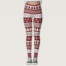 Weihnachts-Pullover-Muster Leggings
