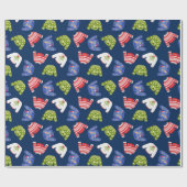 Weihnachts-Pullover-Urlaubsmuster Geschenkpapier (Flach)