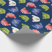 Weihnachts-Pullover-Urlaubsmuster Geschenkpapier (Ecke)
