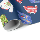 Weihnachts-Pullover-Urlaubsmuster Geschenkpapier (Rolleneckpunkt)