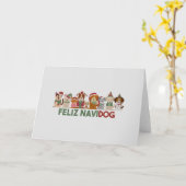Weihnachts-Pun: Feliz Navidog Karte (Gelbe Blume)