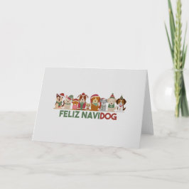 Weihnachts-Pun: Feliz Navidog Karte
